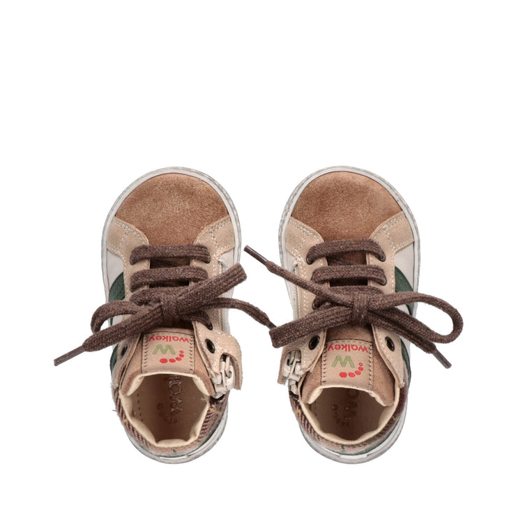 Sneakers da bambino super-soft con dettagli in tartan