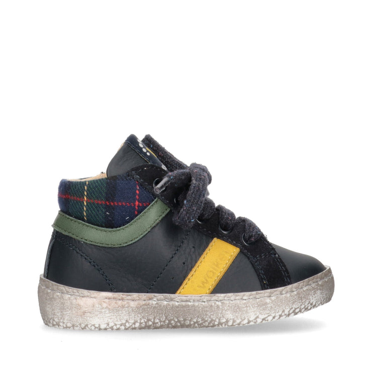 Sneakers da bambino super-soft con dettagli in tartan