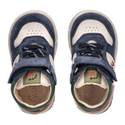 Sneakers alte da bambino con lacci e cinturino a strappo