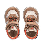 Sneakers alte da bambino con lacci e cinturino a strappo