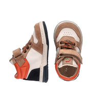 Sneakers alte da bambino con lacci e cinturino a strappo