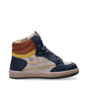 Sneakers primi passi con lacci e zip interna