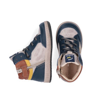 Sneakers primi passi con lacci e zip interna