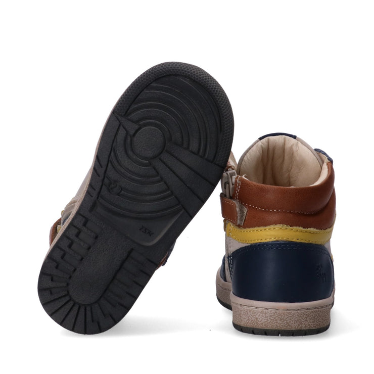 Sneakers primi passi con lacci e zip interna