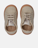 Sneakers in misto lino con punta rinforzata