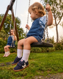 Sneakers Barefoot in camoscio con velcro