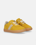 Sneakers primi passi in camoscio con stelle e zip interna