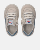 Sneakers bambino avorio con dettagli blu