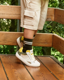 Sneakers primi passi Walkey in pelle con inserti in nabuck