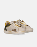 Sneakers primi passi Walkey in pelle con inserti in nabuck