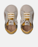 Sneakers primi passi Walkey in pelle con inserti in nabuck