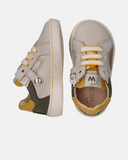 Sneakers primi passi Walkey in pelle con inserti in nabuck