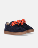Sneakers da bambino blu Walkey con lacci colorati e zip interna.