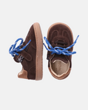Sneakers bambino in camoscio con doppio laccio