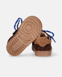 Sneakers bambino in camoscio con doppio laccio