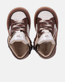 Sneakers alte bambino in pelle e camoscio con dettagli a contrasto