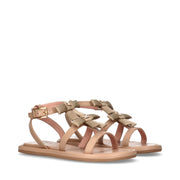Sandali da ragazza neutri con fiocchetti in raso - F4A2-E0060-1201503-