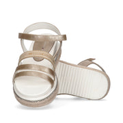 Sandals with strap and triple band
