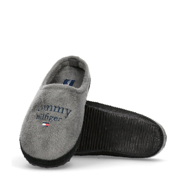 Children's slippers in felt with logo