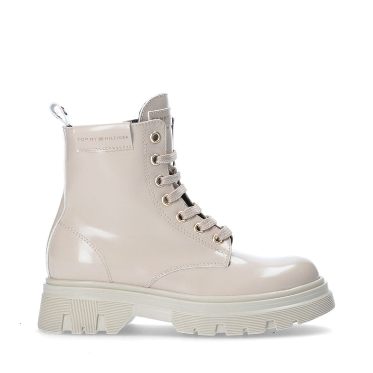 Classic lace-up combat boots with platform bottom
