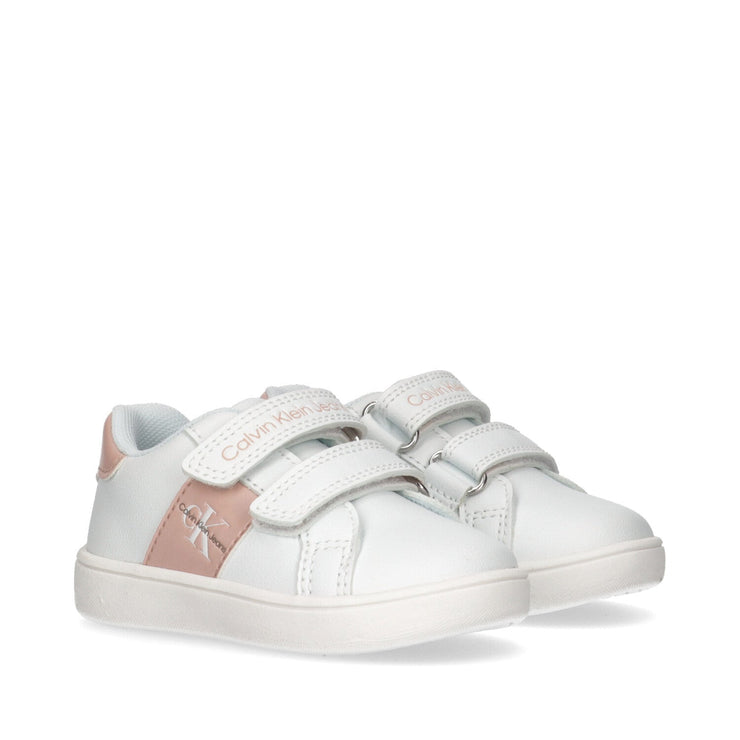 Sneakers da bambina doppio velcro e logo laterale - V1A9-80782-1355X134