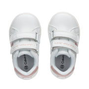 Sneakers da bambina doppio velcro e logo laterale