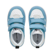 Sneakers da bambino doppio strappo e dettagli a contrasto