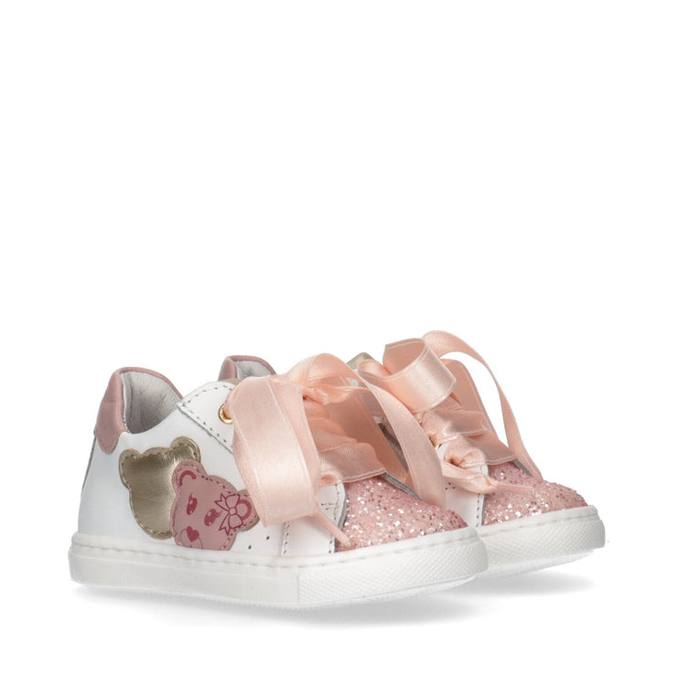 Sneakers da bambina con orsetto bicolor - Y1A9-42305-0796Y855
