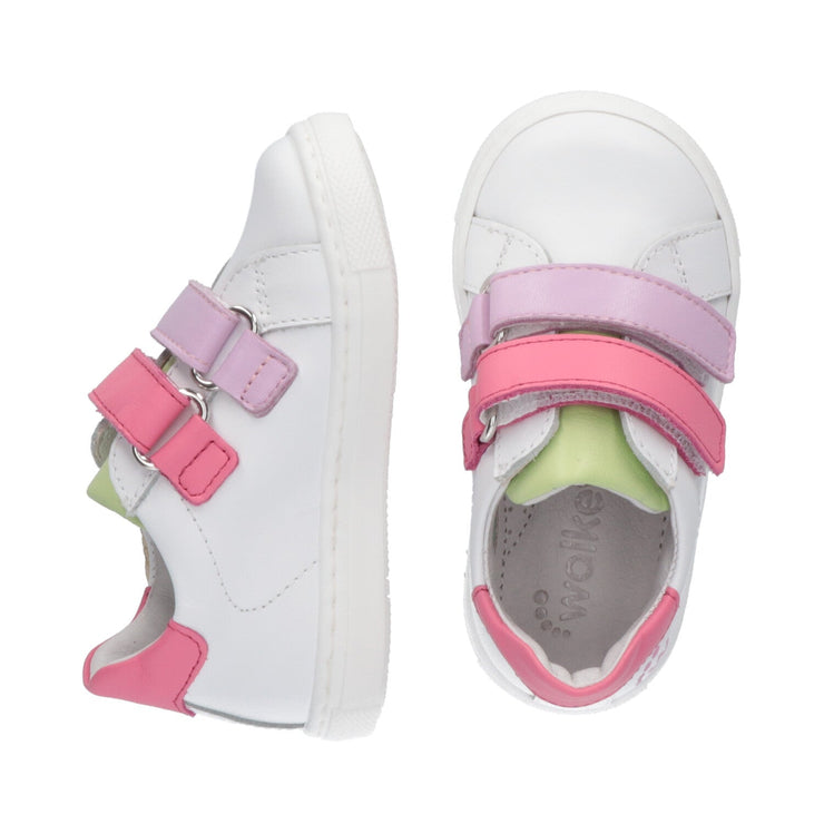 Sneakers da bambina con strappi bicolor