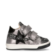 Sneakers con stella e glitter luminosi