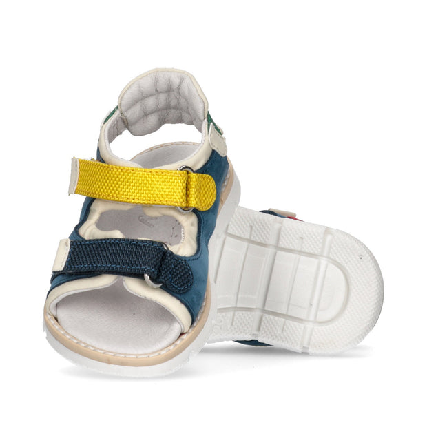 Children's sandals with two-tone straps