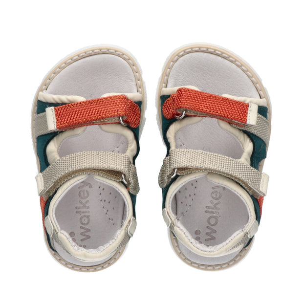 Children's sandals with two-tone straps