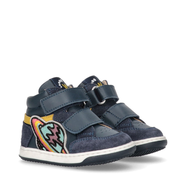 Sneakers alte da bambino con toppa colorata - Y1B9-42541-0071X117