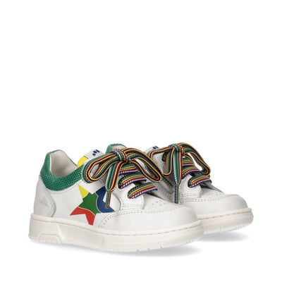 Sneakers da bambino in pelle lacci e stella multicolor - Y1B9-42901-0516X256